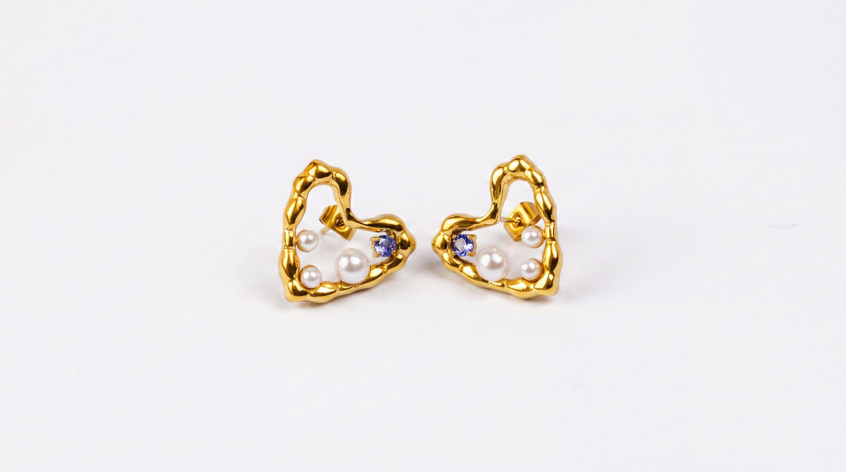 Crystal Heart Earrings