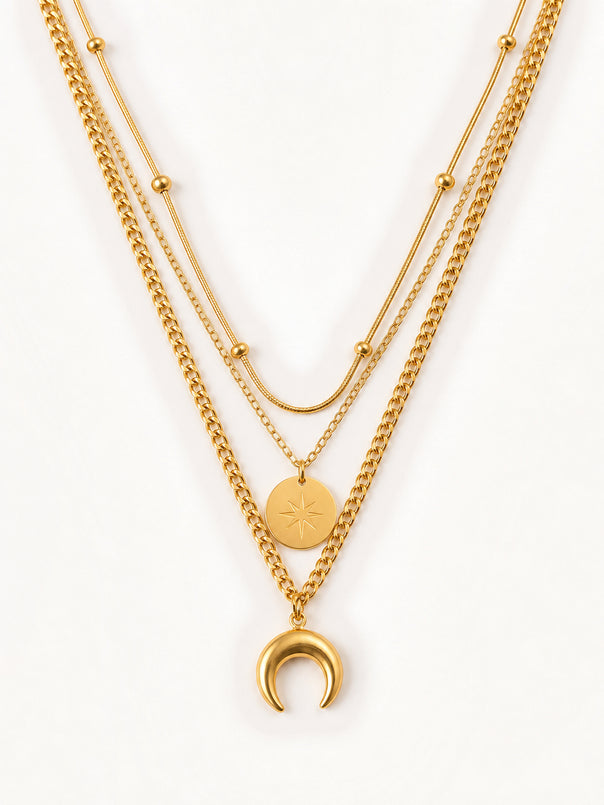 Crescent & Star Necklace