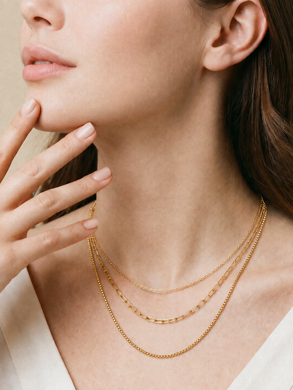 Layered Gold Chain Necklace