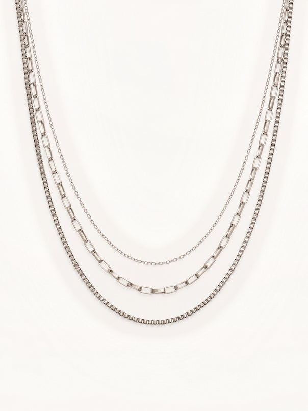 Silver Layered Necklace