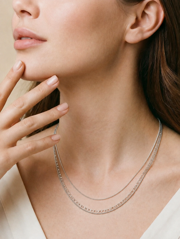 Silver Layered Necklace