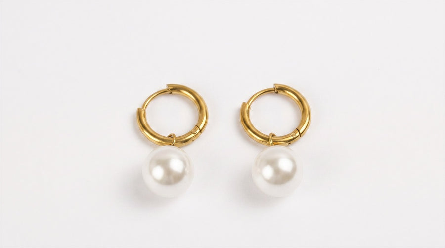Pearl Hoop Earrings