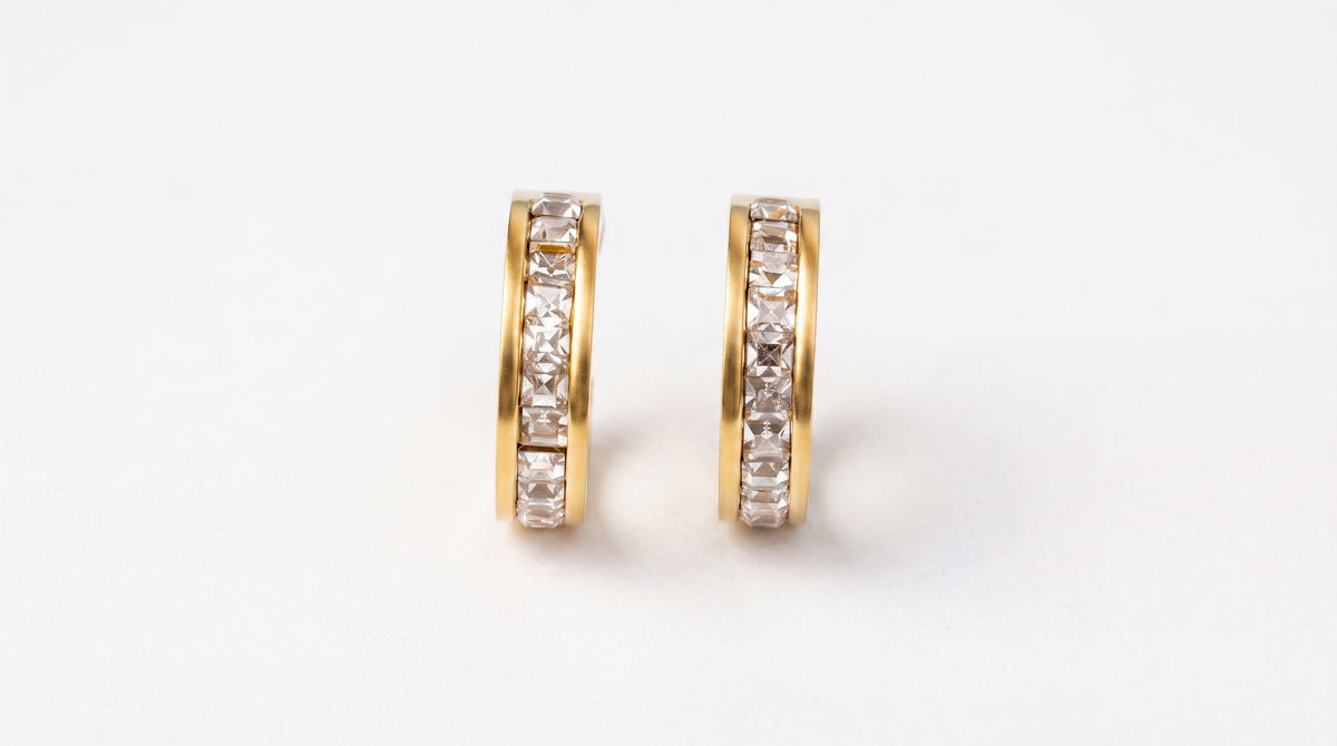 Crystal Leaf Earrings