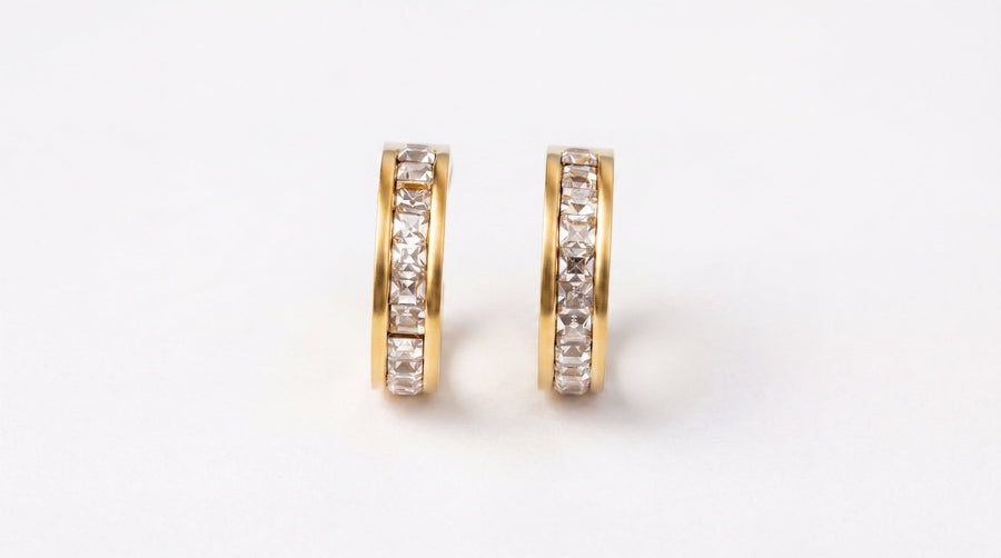 Crystal Leaf Earrings