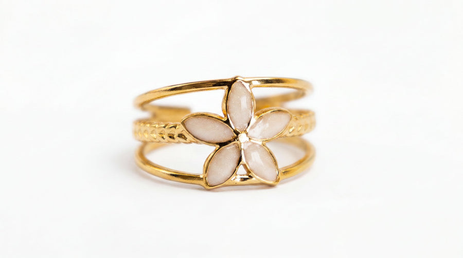Enamel Flower Ring