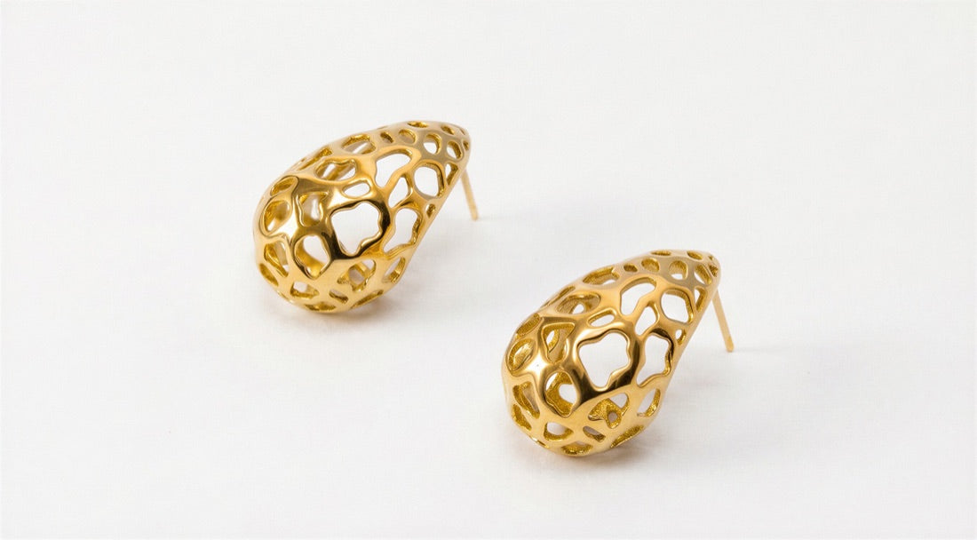 Hollow Teardrop Earrings