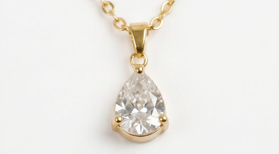 Long Crystal Drop Necklace