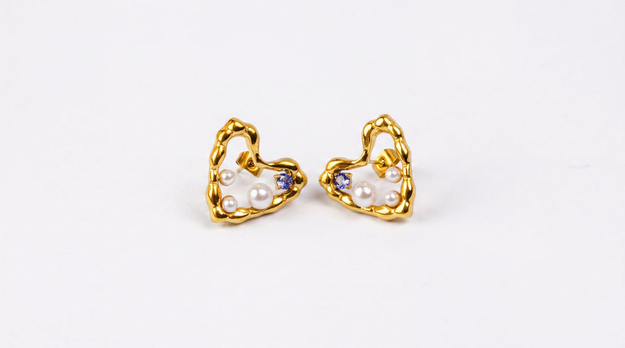 Crystal Heart Earrings