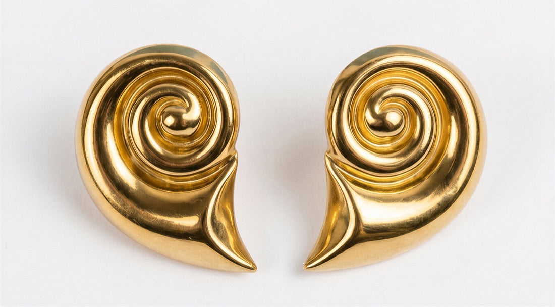 Golden Petal Drop Earrings