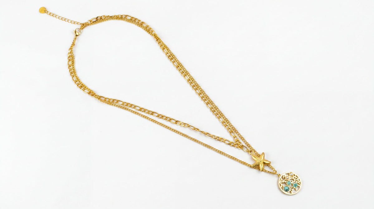 Starfish Pearl Layered Necklace
