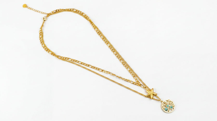 Starfish Pearl Layered Necklace