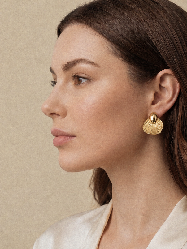 Abstract Gold Earrings