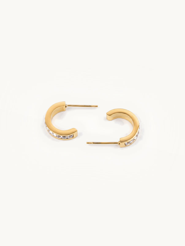 Crystal Leaf Earrings