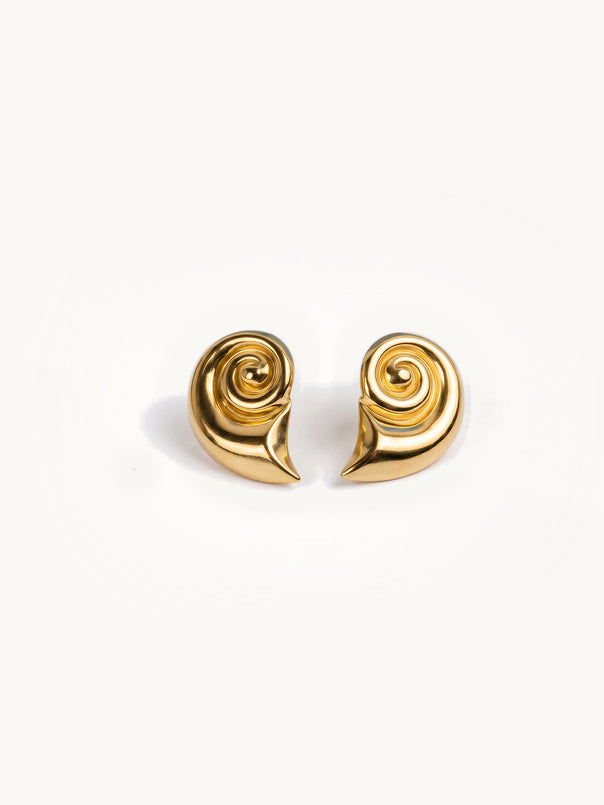 Golden Petal Drop Earrings