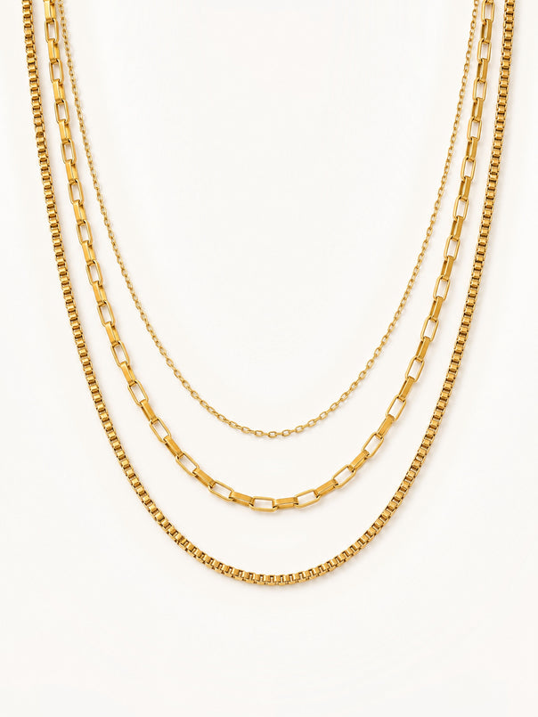 Layered Gold Chain Necklace