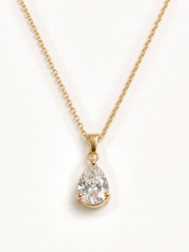 Long Crystal Drop Necklace