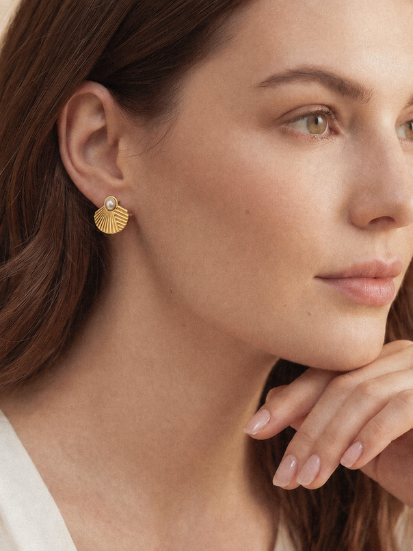 Pearl Floral Studs