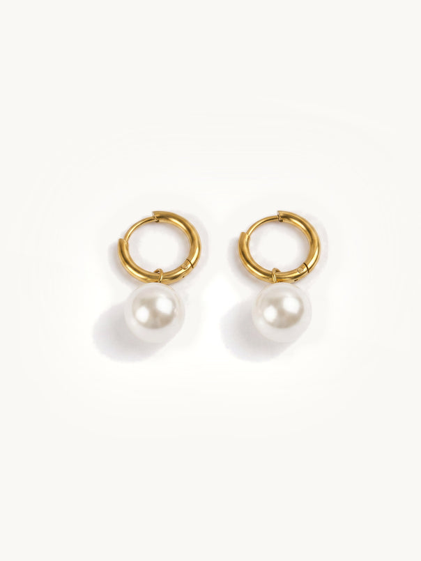 Pearl Hoop Earrings