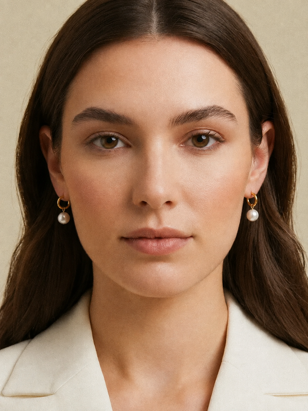 Pearl Hoop Earrings