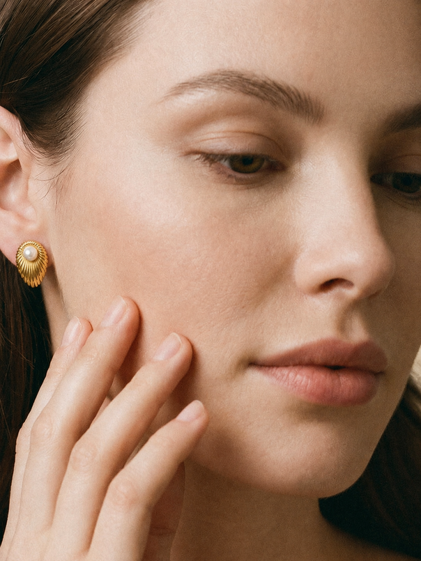Pearl Petal Studs