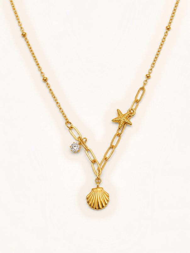Starfish & Seashell Necklace