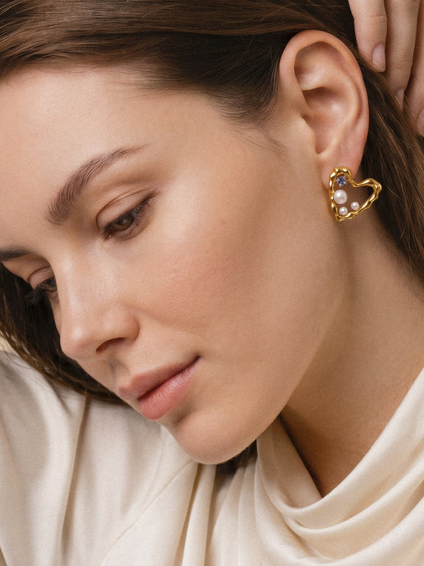 Crystal Heart Earrings