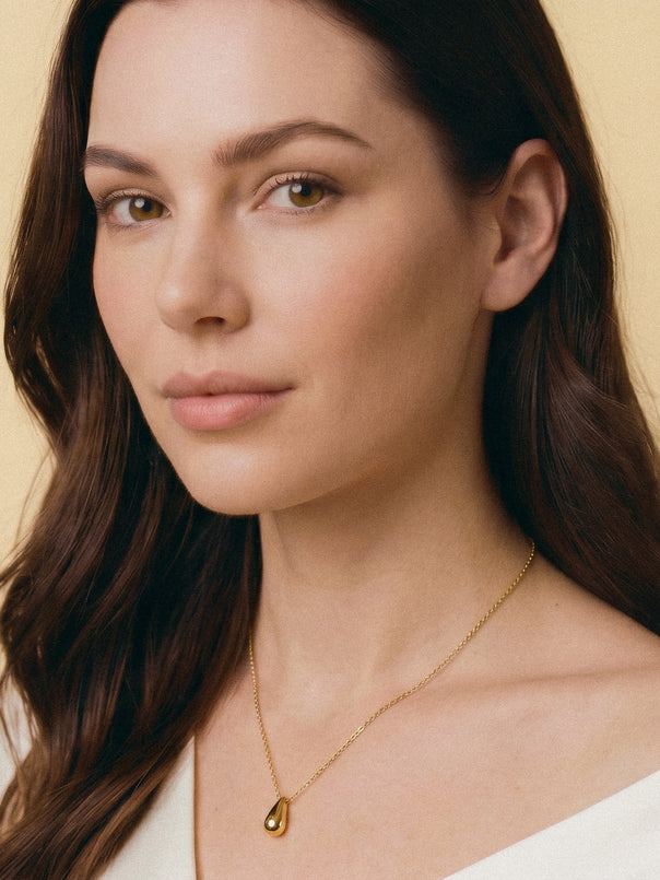 Gold Bar Pendant Necklace