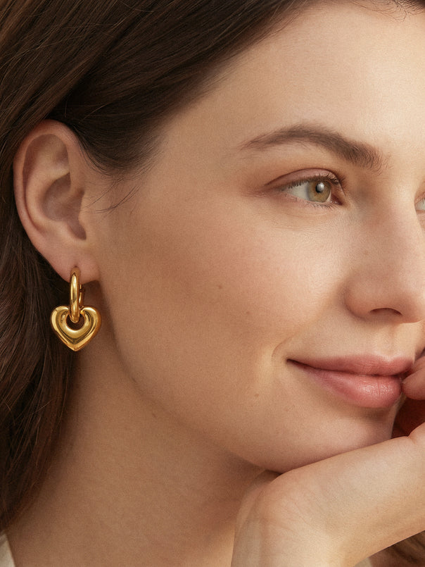 Heart Hoop Earrings