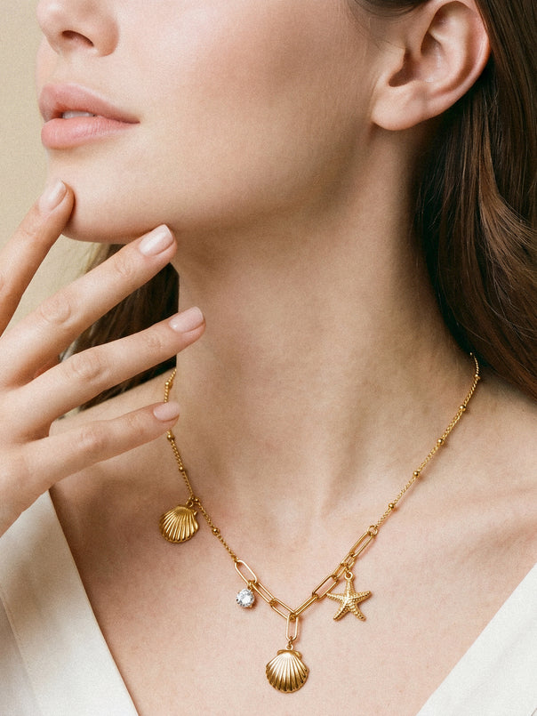 Starfish & Seashell Necklace